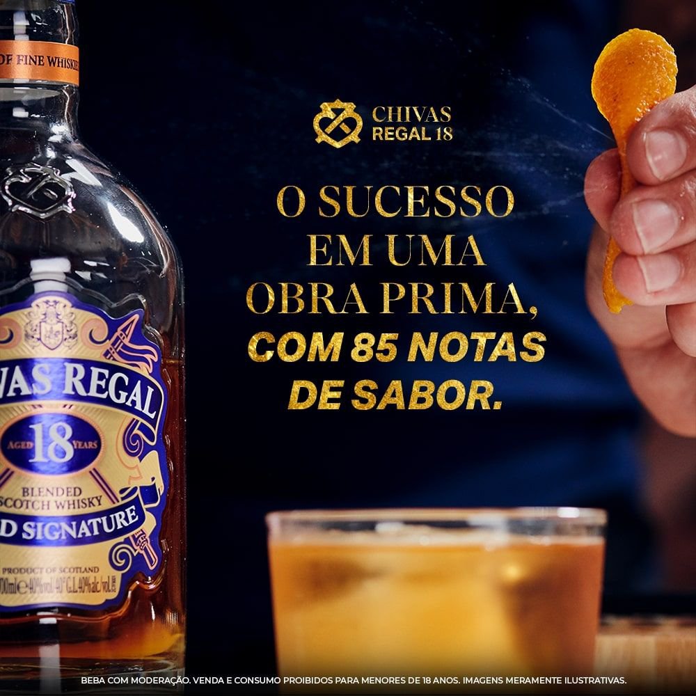 Whisky Chivas Regal 12 Anos 1l + Chivas Gold 18 Anos 750ml